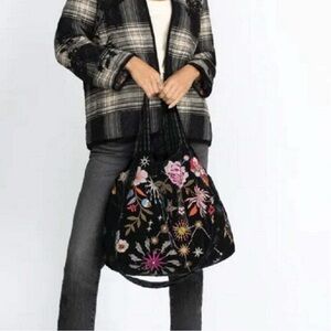 Johnny Was Celestin Velvet Tote Bag
